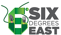 6 degrees east logo